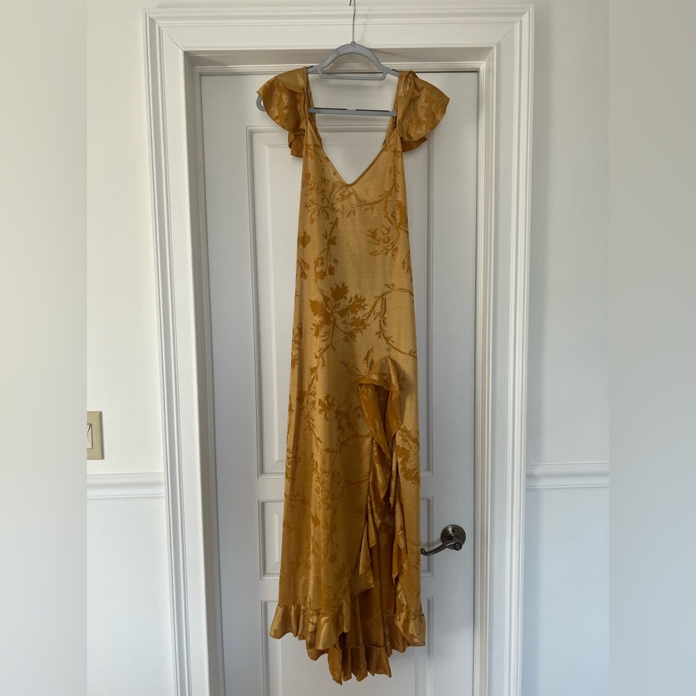 ZARA maxi gold dress